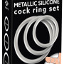 Metallic Silicone Cock Ring Set