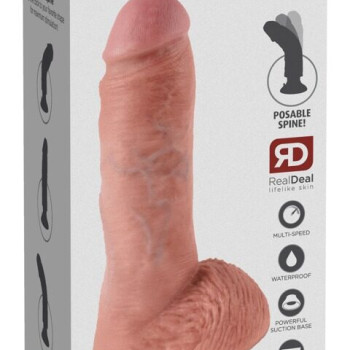 8" Vibrating Cock with Balls