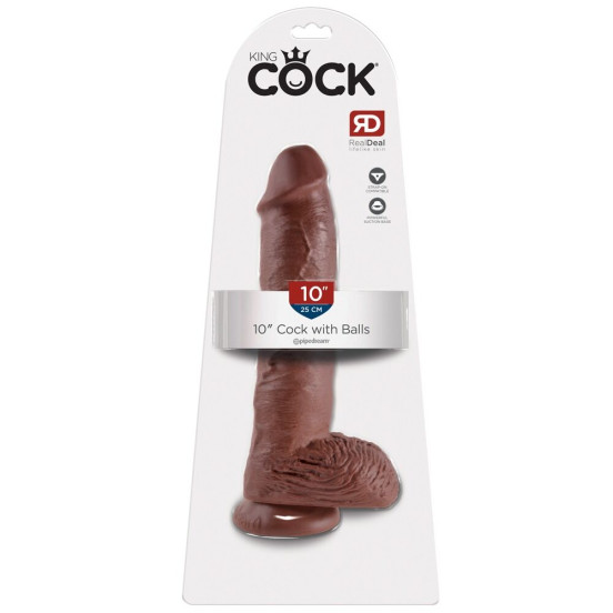 Brown 10" Cock with Balls