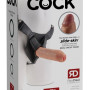 7" Uncut Cock with Strap-On Harness