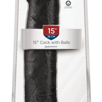 Cock with Balls 15" Svartur