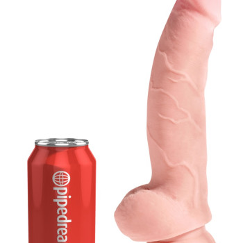 8" Triple Density Cock with Balls+sogskál