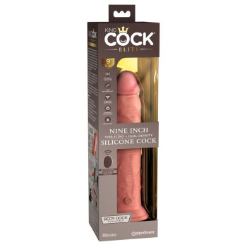 9" Vibrating + Dual Density Silicone Cock with Remote