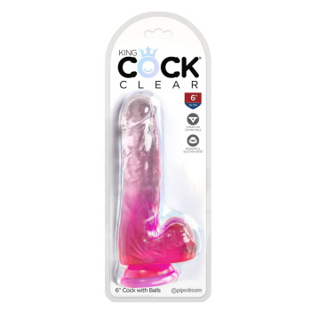 Clear 6“ Cock with Balls
