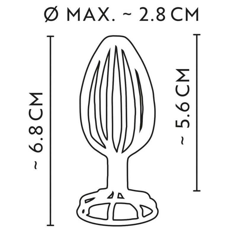 Metal Cage Butt Plug 6,8cm