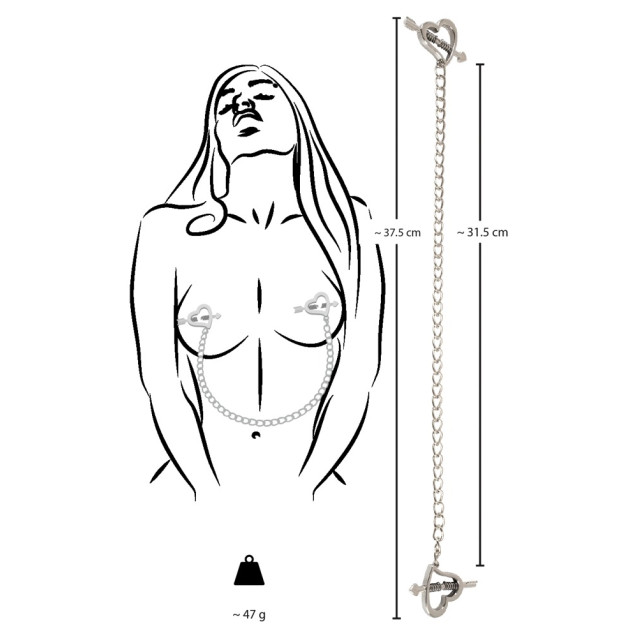 Heart shaped nipple clamps