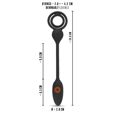 Cock and Ball Ring with RC Butt Plug