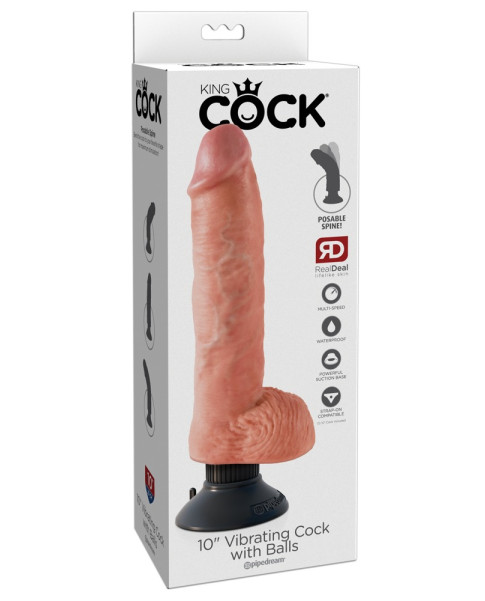 King Cock Vibr./with Balls 10” inch