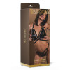 Studded Zipper Bra & Panty BDSM Set