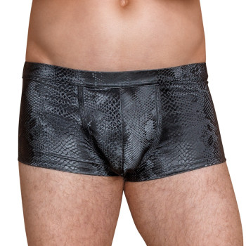 Svartar herrabuxur með snakeskin mynstri