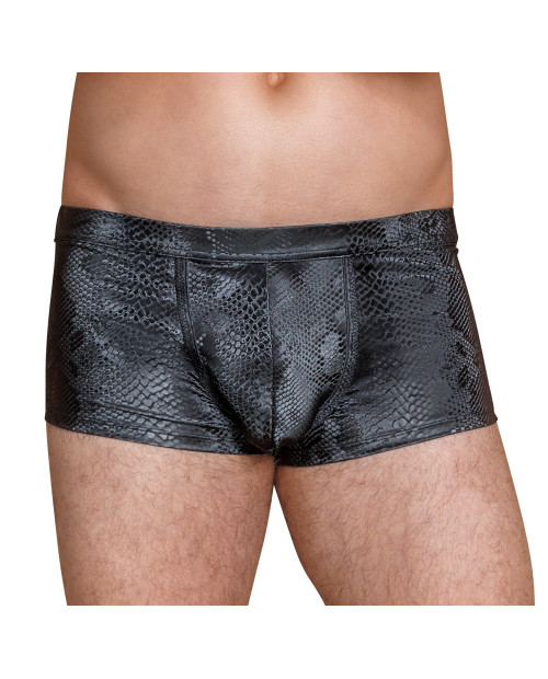 Svartar herrabuxur með snakeskin mynstri