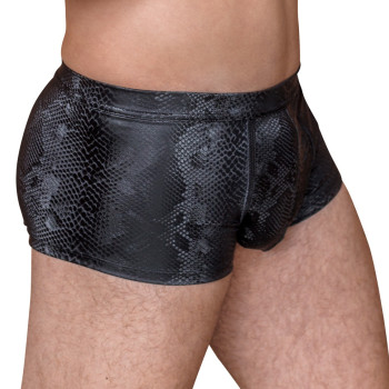 Svartar herrabuxur með snakeskin mynstri