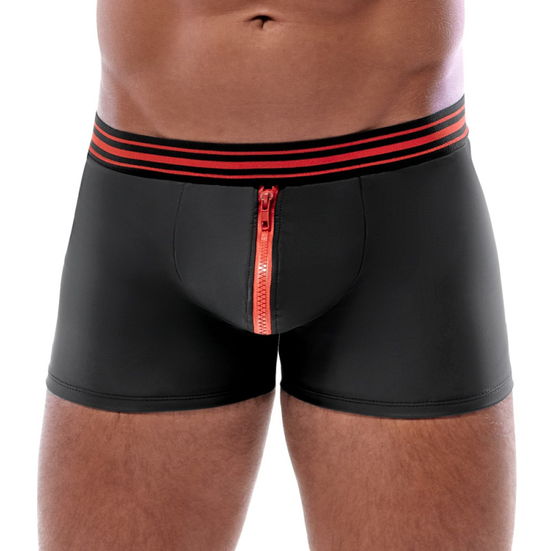 Boxer með rauðum rennilás