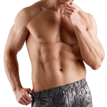 Silver and Black Pants