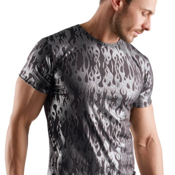 Silver and Black Shirt