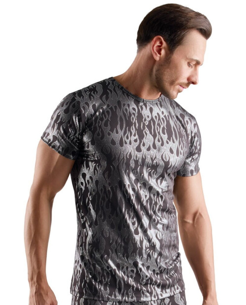 Silver and Black Shirt