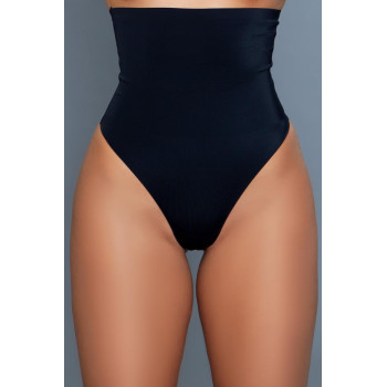 Daily Comfort High Waist Shaping Thong - Black