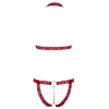 Open Bra and String Red