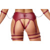Matt – Vinrautt bondage sett með sokkabelti