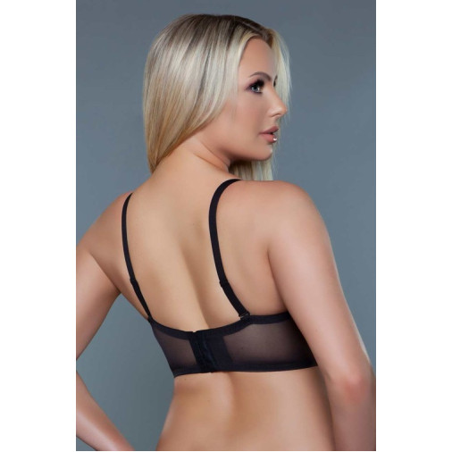 Black V Neck Bralette With Foam-lined Cups Size 32
