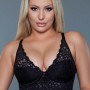 Black V Neck Bralette With Foam-lined Cups Size 32
