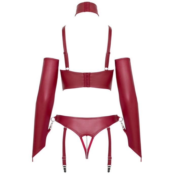 Matt – Vínrautt Bondage sett