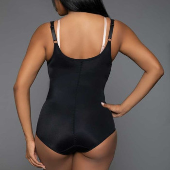 Black Jersey Knit Cami Set with Floral Lace Shorts
