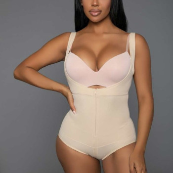 Nude Jersey Knit Cami Set with Floral Lace Shorts