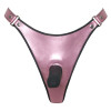Pink Glossy Dildo Thong