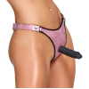 Pink Glossy Dildo Thong