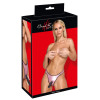 Pink Glossy Dildo Thong