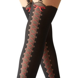 Tights with Suspender Straps