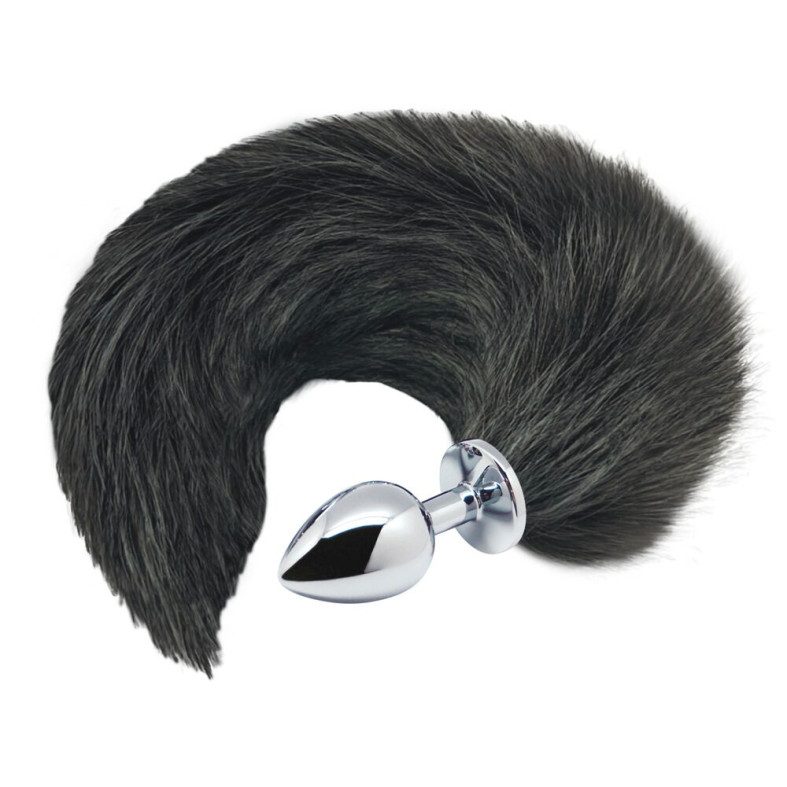 Black & White Fox Tail Small