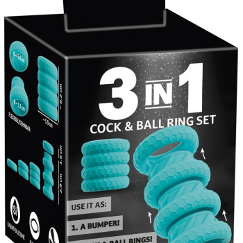 3-in-1 Cock & Ball Ring Set