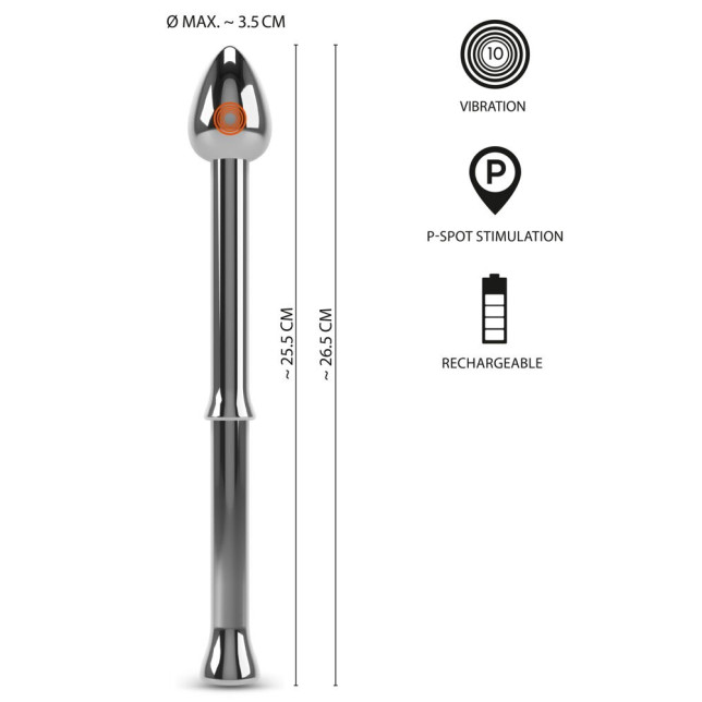 Vibrating Prostata Stimulator: Metal Milking Stick