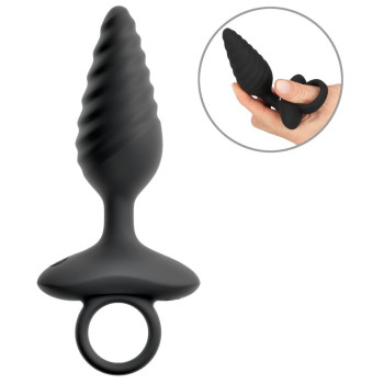 Flexible Butt Plug Twisted Design with Vibrations