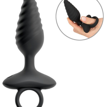 Flexible Butt Plug Twisted Design with Vibrations