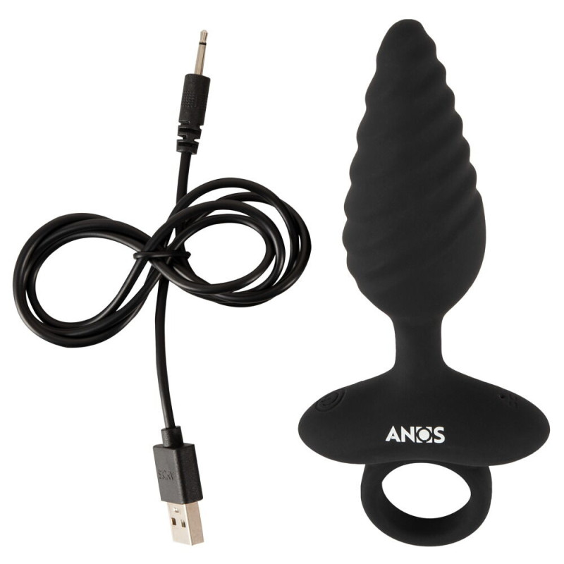 Flexible Butt Plug Twisted Design with Vibrations