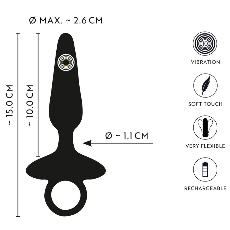 Flexible Butt Plug with Vibrations