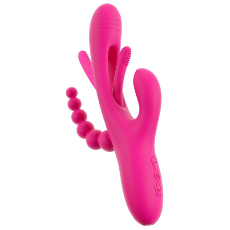 Triple Vibe With Flicking Tongue