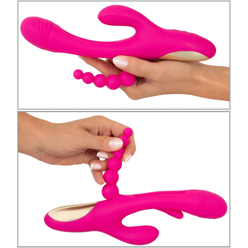 Triple Vibe With Flicking Tongue