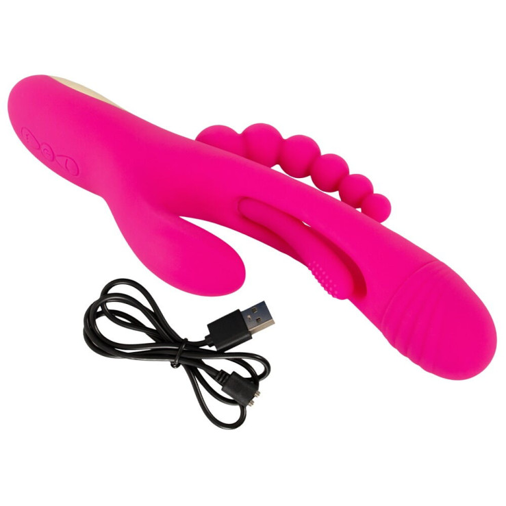 Triple Vibe With Flicking Tongue