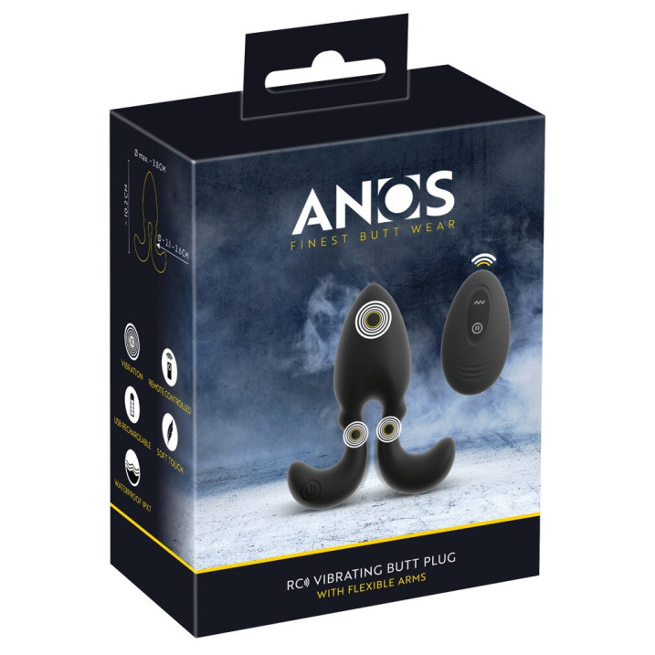 RC Vibrating Butt Plug with Flexible Arms