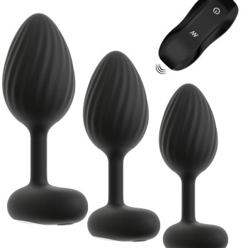 RC Butt Plug Set with Vibration