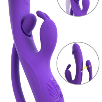 Rabbit Vibrator with G-Spot/Anal Tickler