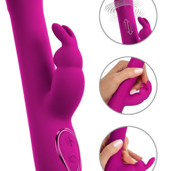 Rabbit Vibrator with Rotation and Thrust Function