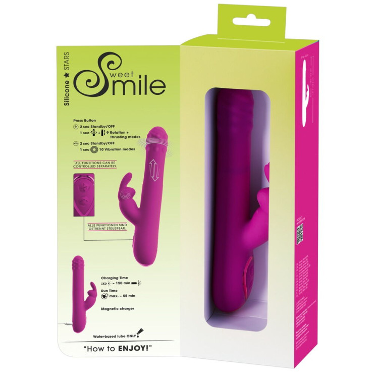 Rabbit Vibrator with Rotation and Thrust Function