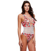 White Floral & Lace Teddy With Playful Tie-up