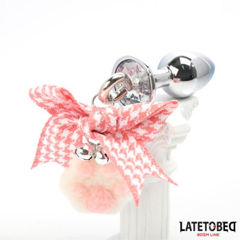 Anal Plug with Jewel and Pompon