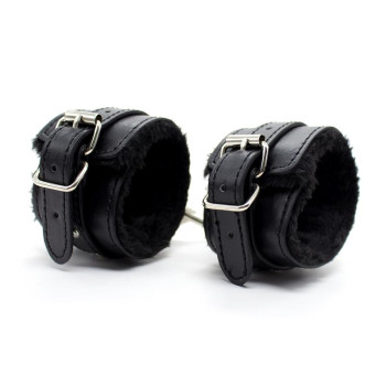  Ankle Cuffs with Black Padded Interior 35 cm Black